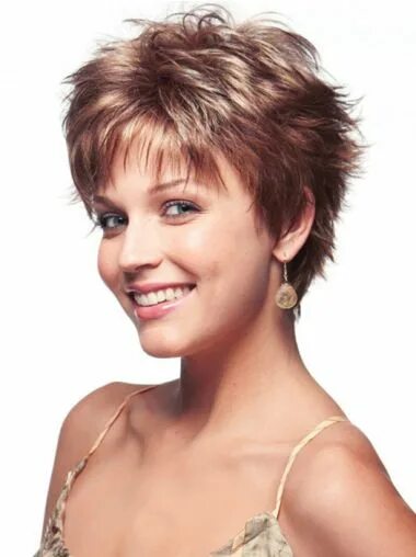 Прическа гаврош женская фото на короткие Top Blonde Straight Cropped Synthetic Wigs Short haircuts fine hair, Short hairs