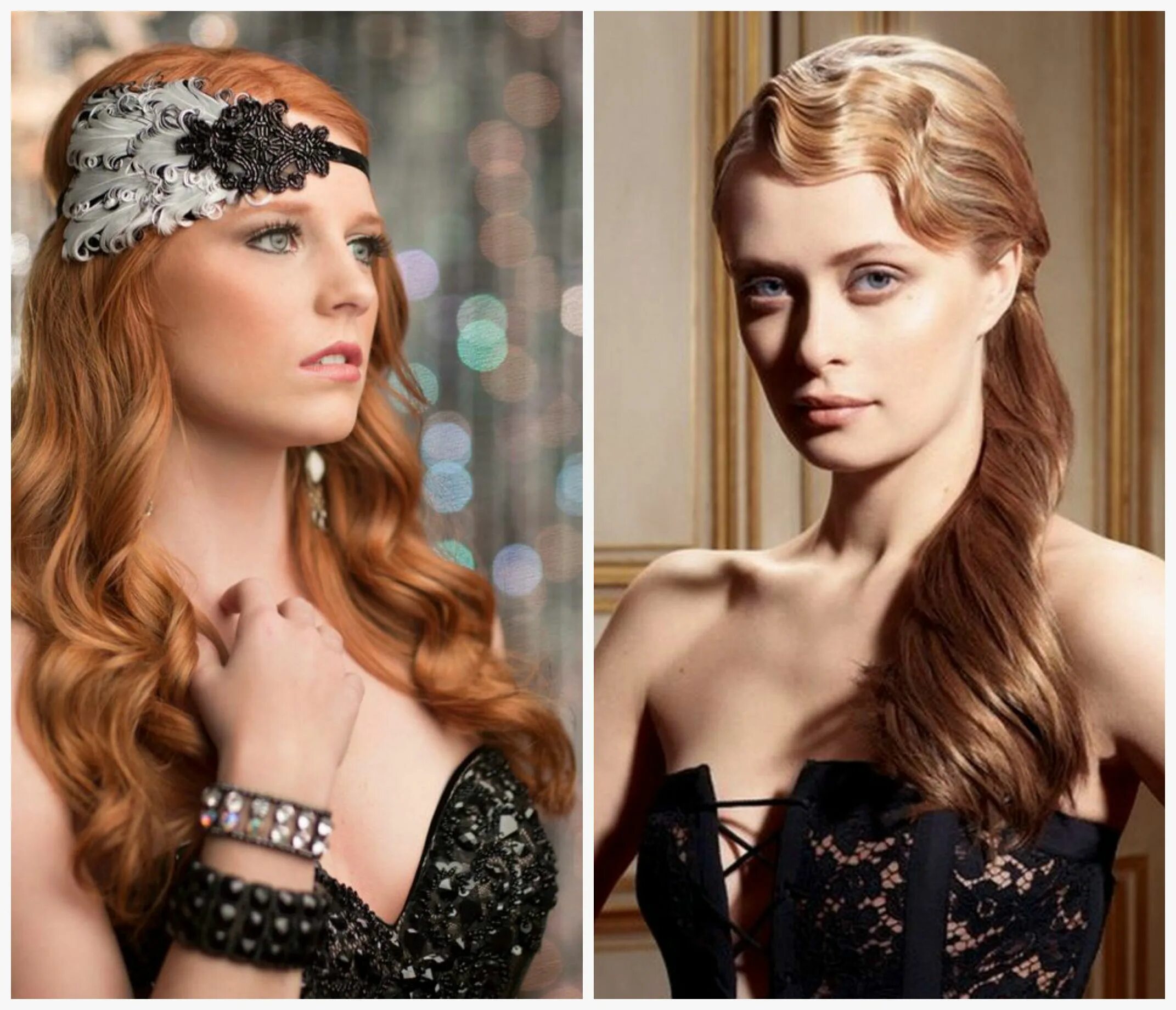 Прическа гэтсби на длинные Яркость цвета в прическах стиля Гэтсби Gatsby hair, Great gatsby hairstyles, Hai