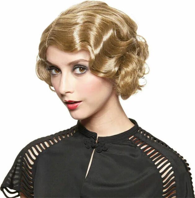 Прическа гэтсби на средние 20's Golden Blonde Finger Wave Wig Gatsby Flapper Costume Accessory MR177683 for