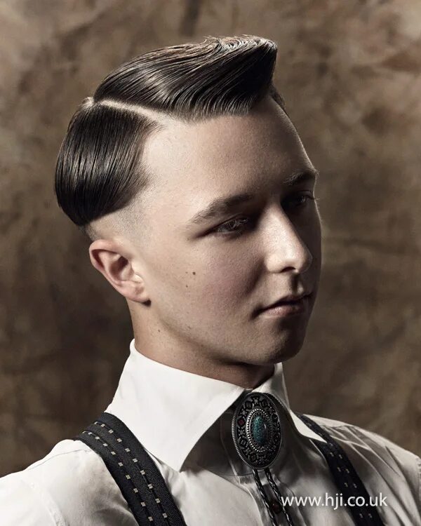 Прическа гитлерюгенд мужская фото 2015 30s inspired quiff with strong parting and step to fade