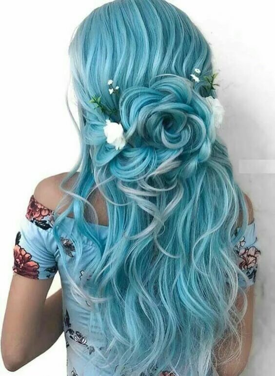 Прическа голубые волосы Pin by Kristall einhorn on haare Cool hair color, Hair inspiration, Long hair st