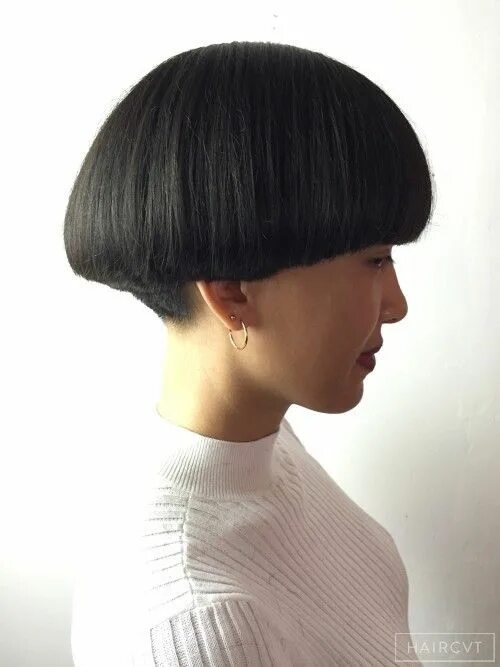 Прическа горшок длинная Female, Medium, Dark, Straight, Thick Graphique Bol hairstyle Short wedge hairst