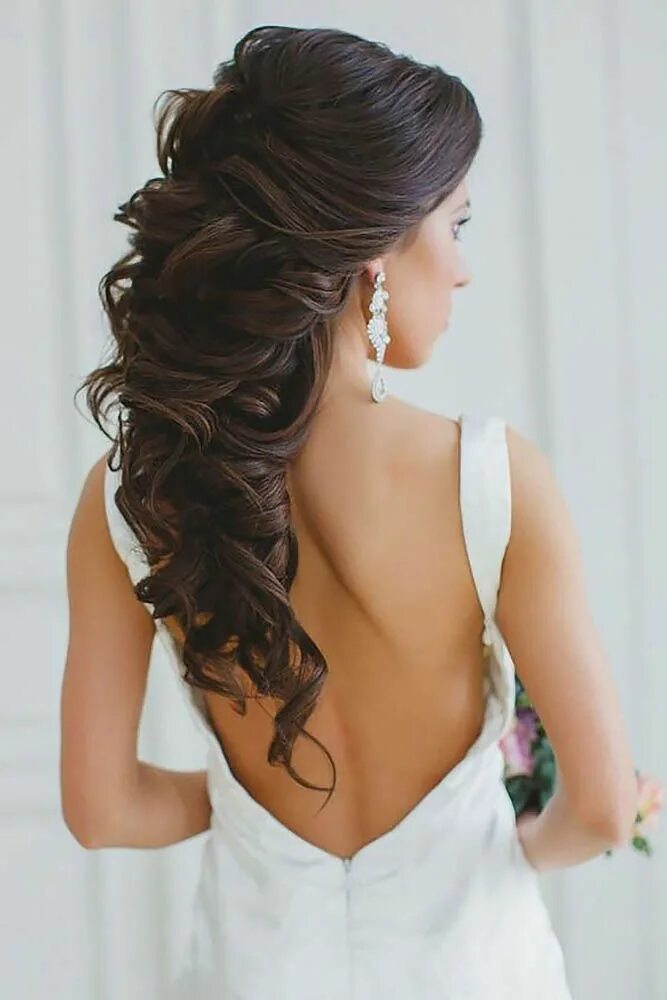 Прическа гостя на свадьбу длинные волосы 10 Ideas Of Half Up Half Down Wedding Hairstyles Long hair styles, Wedding hair 