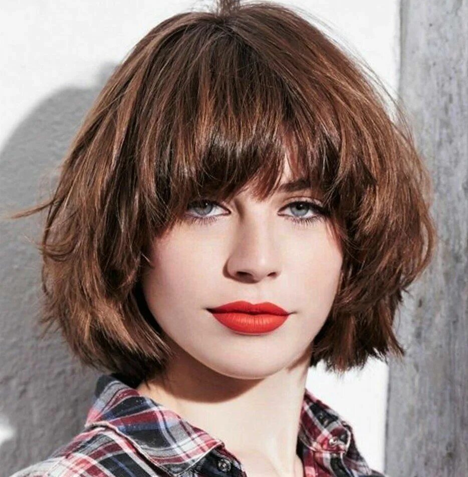 Прическа градуированное каре с челкой Pin on haircuts in 2024 Bob hairstyles, Curly hair styles, Short hair styles