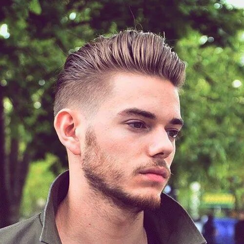 Прическа гребень мужская Comb Over with Disconnected Undercut and Beard Mens hairstyles undercut, Hipster