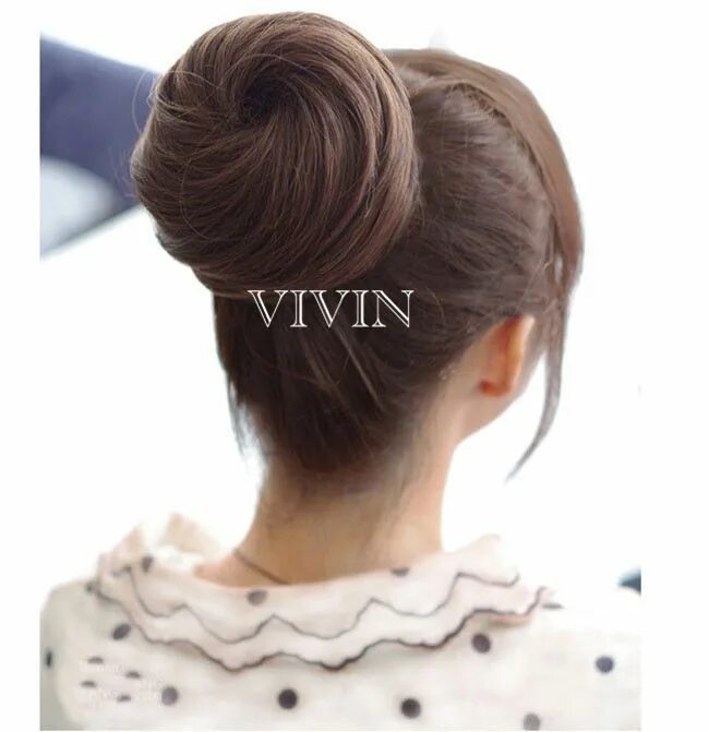 Прическа гулька 4 Colors Fashion Cute Hair Bun New Japan Fashion Lovely Straight Synthetic Hair 