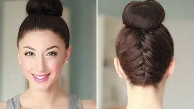 Прическа гулька на голове женская Fransız Örgü Topuzu Saç Stili Nasıl Yapılır Hair styles, Upside down french brai