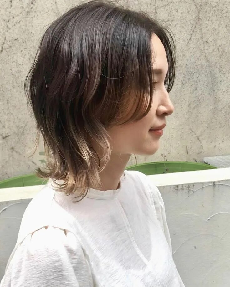 Прическа хашкат женская K. MIYOSHI on Instagram: "Yuki’s hair color ✴ こ 質 問 か 多 か っ た の て カ ラ-レ シ ヒ ま と 