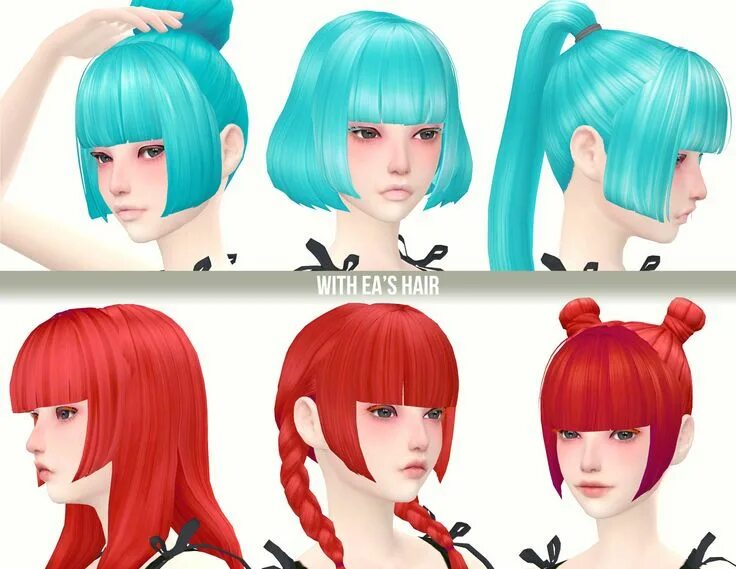 Прическа химэ на короткие волосы Pin by WickedThing$ on Sims 4 Sims, Sims 4, Sims hair