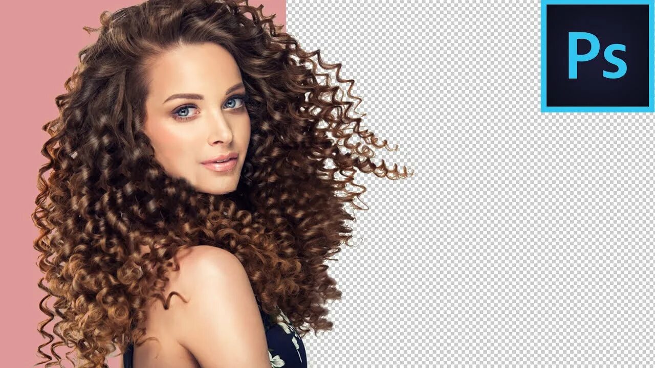 Прическа химическая завивка фото Easy way to cut out hair and select curly hair in Photoshop - YouTube