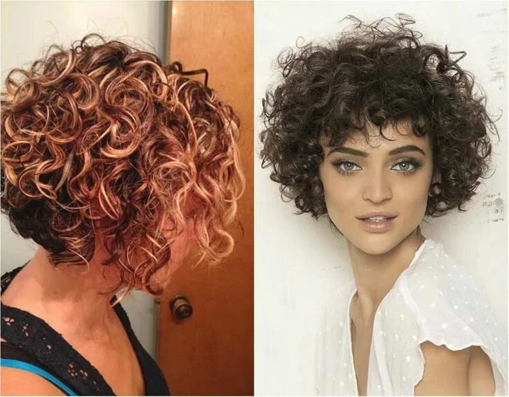 Прическа химическая завивка на средние Image result for short curly haircuts for women Permed bob hairstyles, Curly bob