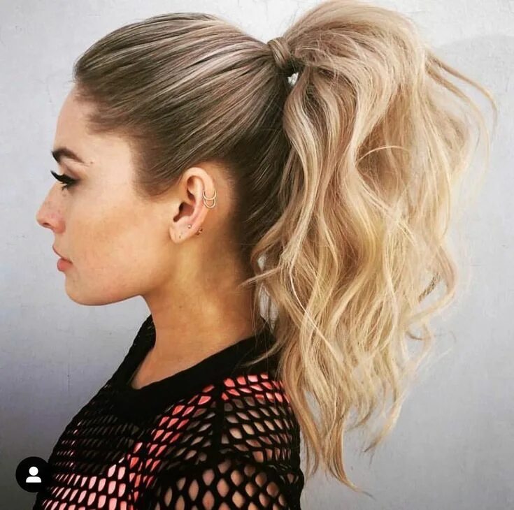 Прическа хвост фото на средние 6 Medium and Long Haircut Trends for Spring Trending haircuts, High ponytail hai