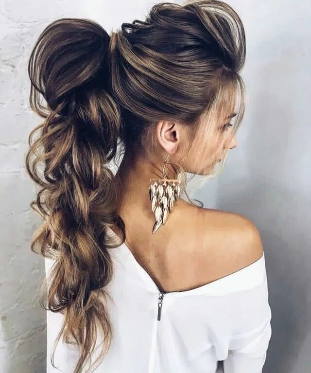 Прическа хвост на длинные волосы фото tails Hair lengths, Hair styles, Long hair styles