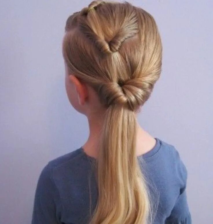 Прическа хвост на средние волосы девочке Pin by elise tremblay on coiffures et mode Hair styles, Long hair styles, Hair