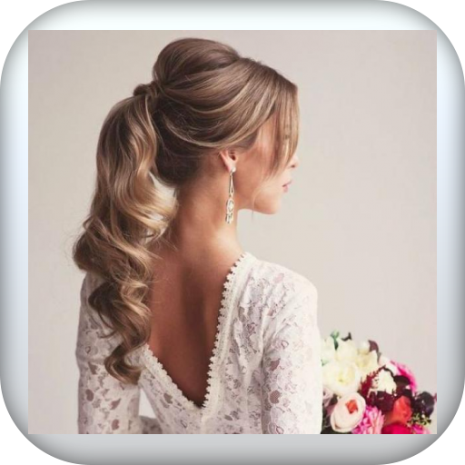 Прическа хвост на средние волосы на свадьбу The simplest hairstyles - Google Play дүкеніндегі қолданбалар