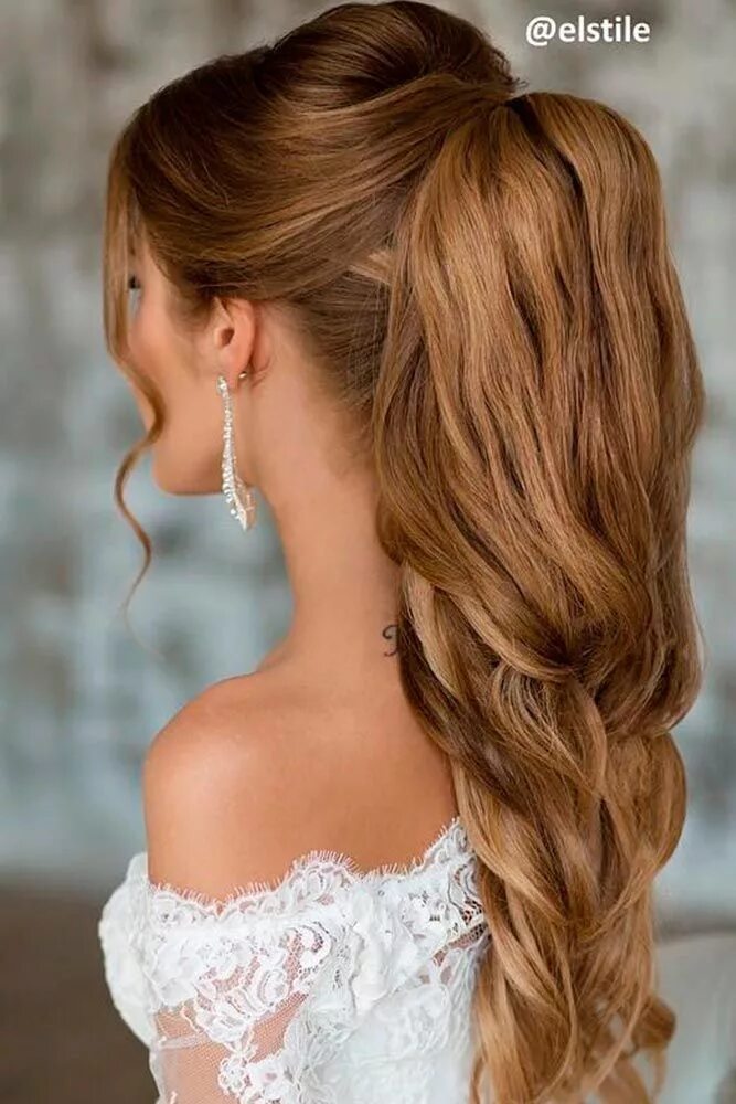 Прическа хвост на свадьбу длинные волосы 39 Romantic Wedding Hair Styles For Your Perfect Look Hair styles, Long hair sty