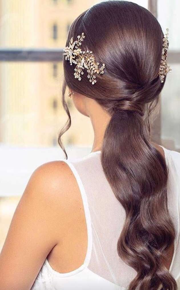 Прическа хвост на свадьбу длинные волосы Pin by i2moon5 on Hair style Wedding hair half, Long hair styles, Daily hairstyl