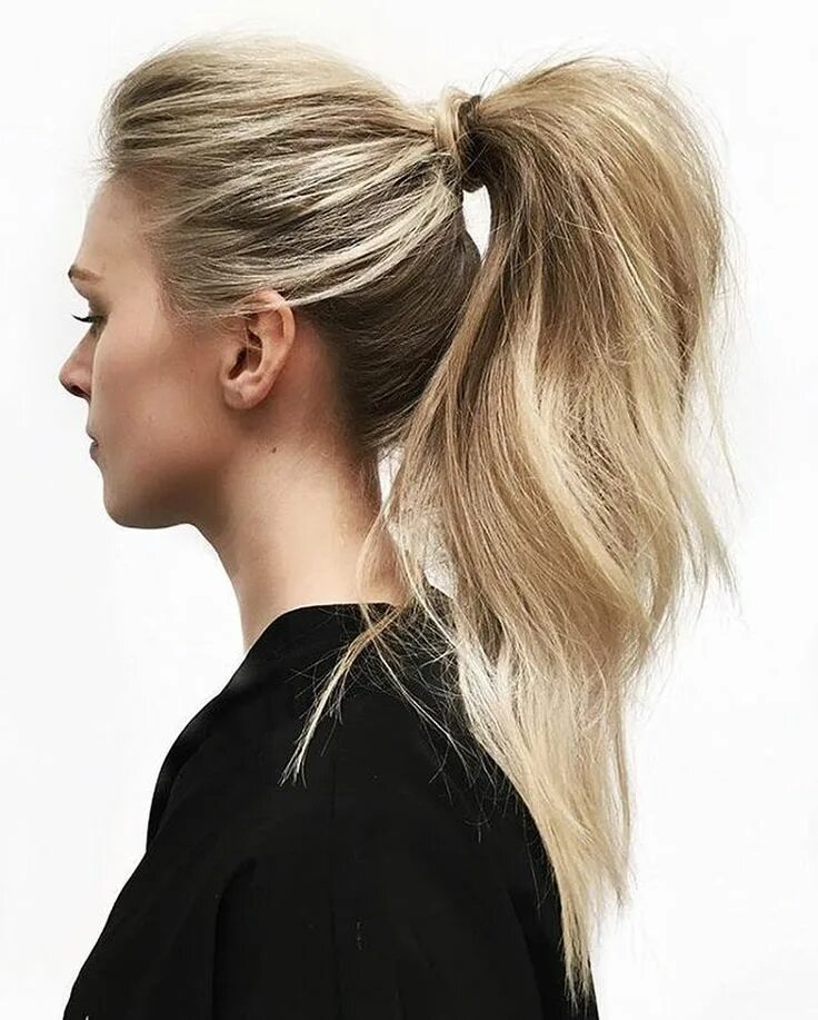 Прическа хвост на волосы лисий хвост Pumped-up ponytail. You and your hair deserve a Friday celebration. #T3Inspo @mo