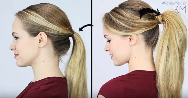 Прическа хвост на волосы лисий хвост Brilliant Tricks to Give Your Ponytail Extra Volume in Less Than 5 Minutes Perfe