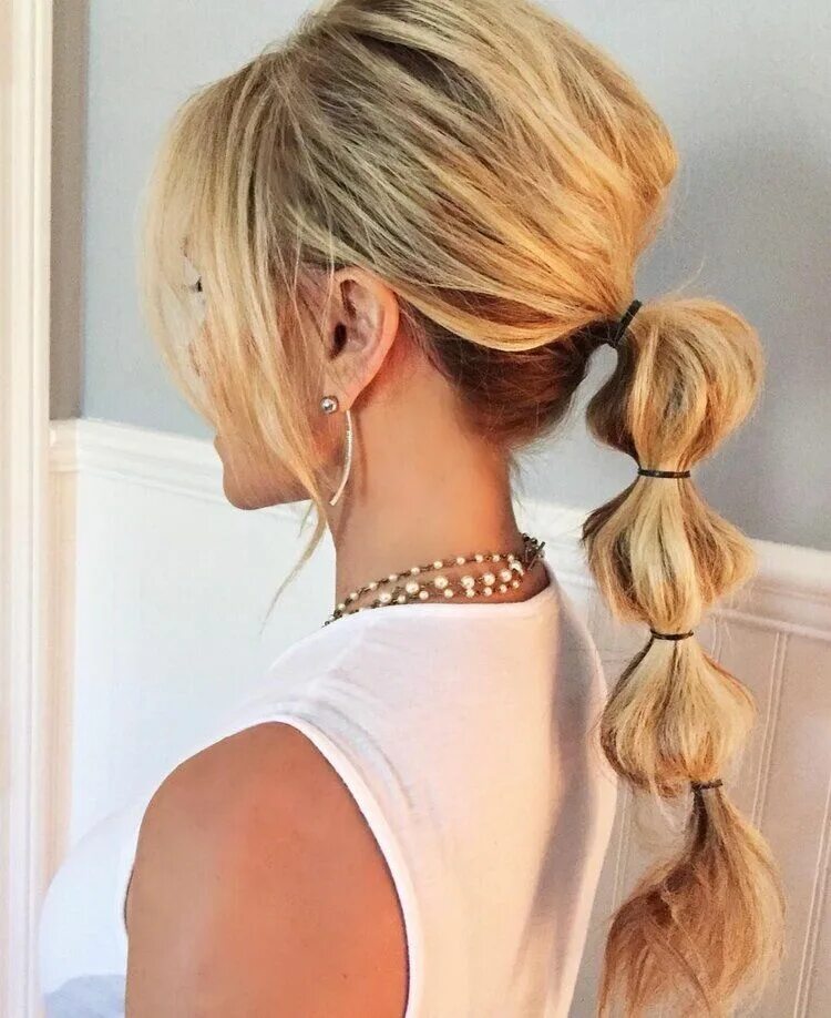 Прическа хвост с резинками на длинные Heatless hair: scrunching HOWTOWEAR Fashion Bubble ponytail, Tail hairstyle, Hea