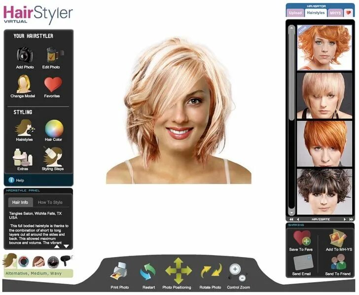 Прическа и цвет по фото приложение Best Hairstyle Software Free Download