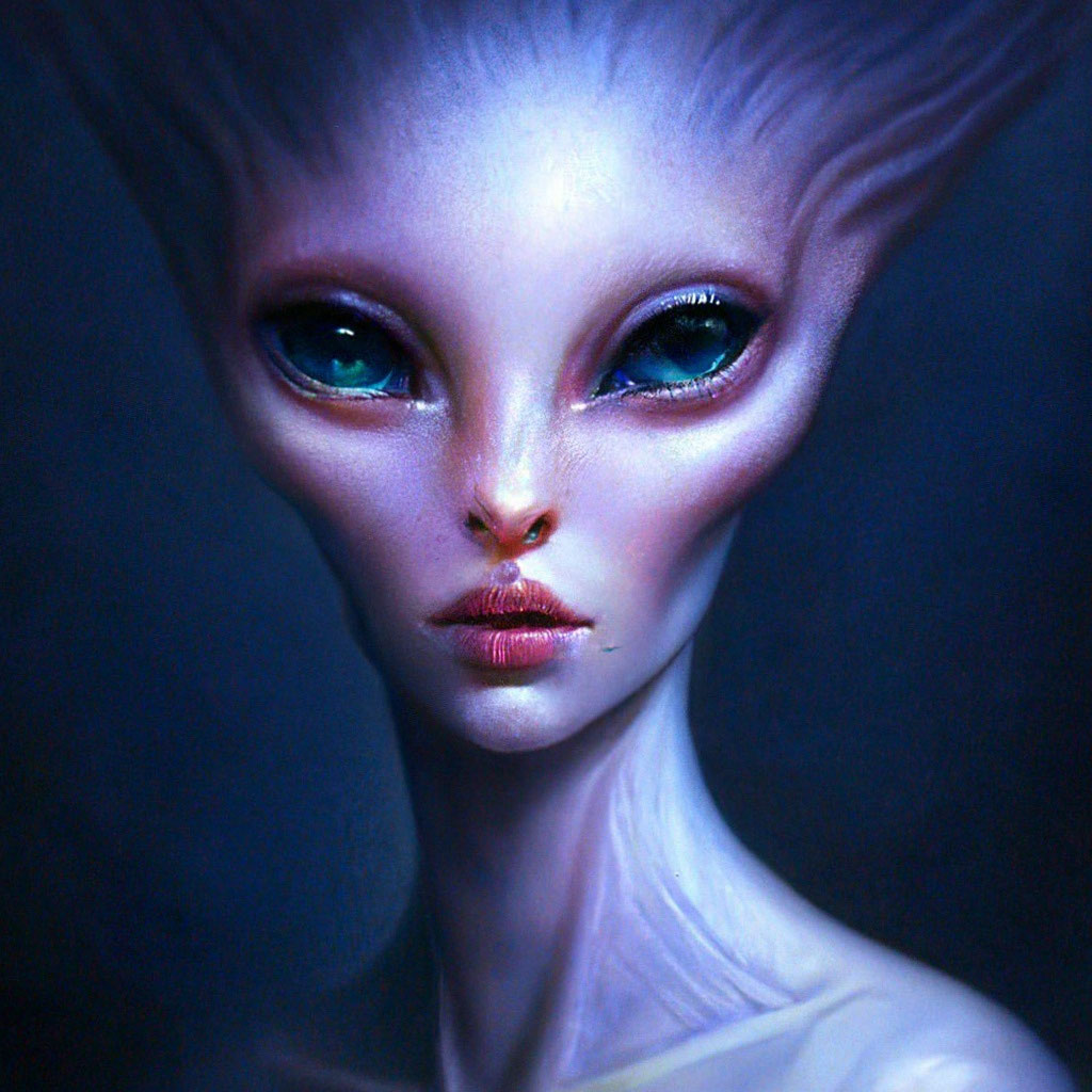 Прическа инопланетянки для девочки "Alien girl" - image created in Shedevrum