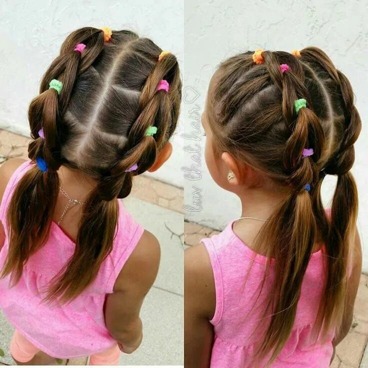 Прическа из резинок для девочек в садик Pin on Baby Girl Ideas Girls hairdos, Girl hair dos, Girl hairstyles