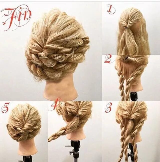 Прическа из жгутов на средние волосы Pin on Прически Victorian hairstyles, Long hair styles, Wedding hairstyles