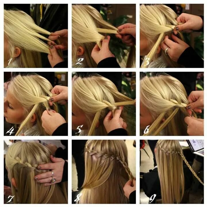 Прическа как плести фото пошагово como maquillar Como hacer una trenza cascada paso a paso Hair tutorial, Hair, Wa