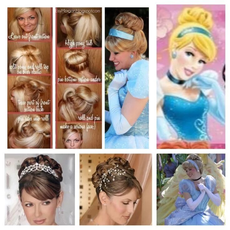 Прическа как у принцессы для девочки Cinderella hairstyle inspiration #1 Cinderella Pinterest Cinderella hair, Disney