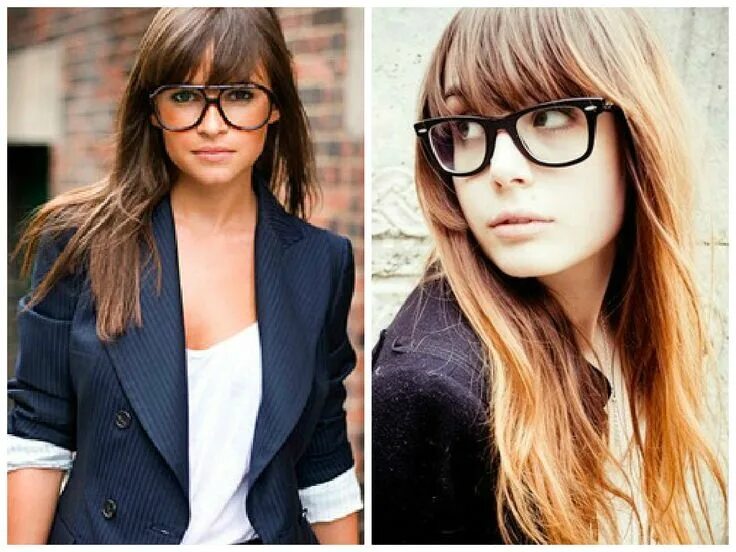 Прическа какая очки Bangs and Glasses Hairstyle Ideas