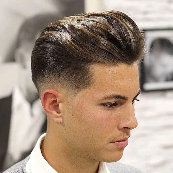 Прическа канадка Long Hair Brushed Back Men’s Hairstyle Mens hairstyles short sides, Mens hairsty