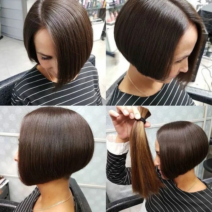 Прическа каре дома Pin by Girls Haircuts Hairdonations on Hair Bob hairstyles, Sleek bob hairstyles