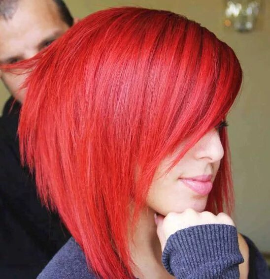 Прическа каре красные волосы coiffure tendance femme 2015 (6) Short red hair, Hair color crazy, Hair styles