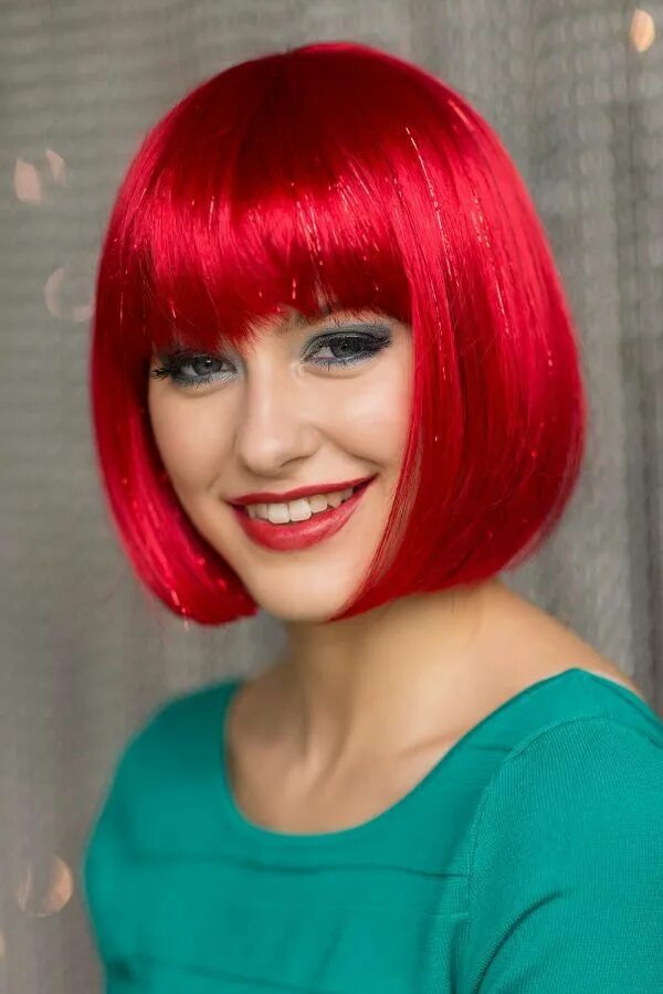 Прическа каре красные волосы Pin by Polya Makarova on Аниме Bob wigs, Red bob, Hair pieces