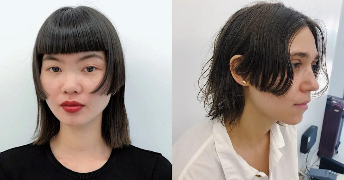 Прическа каре маллет The mullet bangs trend is inspired by your worst childhood haircut