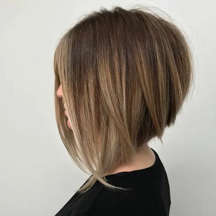 Прическа каре на англ Angled Lob Stacked bob haircut, Thick hair styles, Shoulder length hair cuts