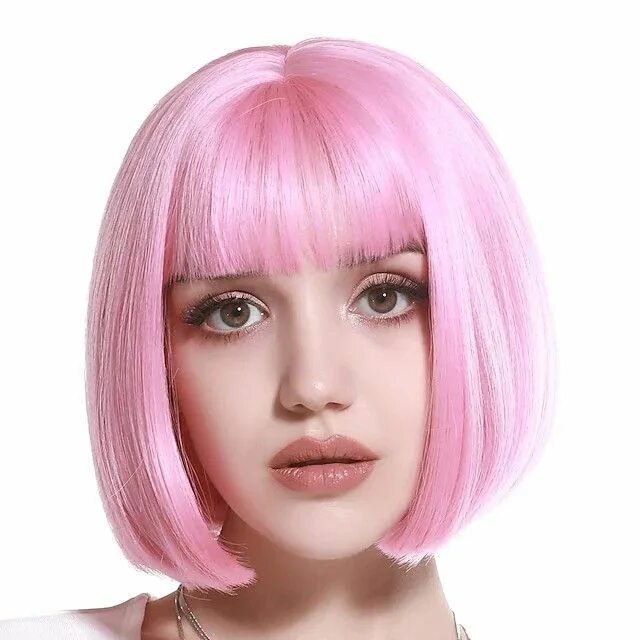 Прическа каре розовыми Pink wig in 2024 Wigs, Bob wigs, Wig styles