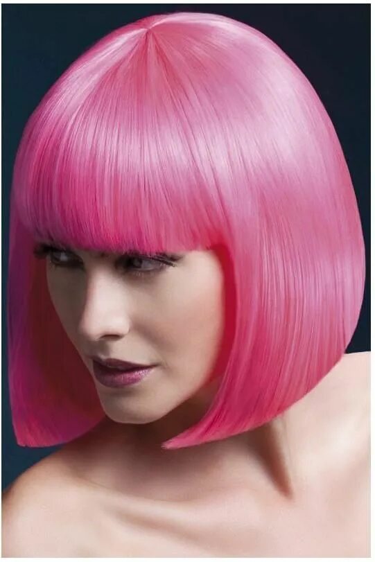 Прическа каре розовыми Fever Elise Wig Neon Pink Pink wig, Bob wigs, Wigs