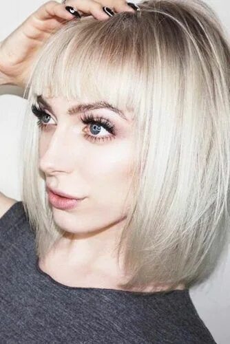 Прическа каре с челкой блонд Non-Boring Ways To Wear A Lob Haircut