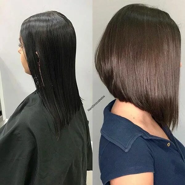 Прическа каре с длинными волосами сзади Very Long Inverted Bob Bob hairstyles, Choppy bob hairstyles, Wavy bob hairstyle