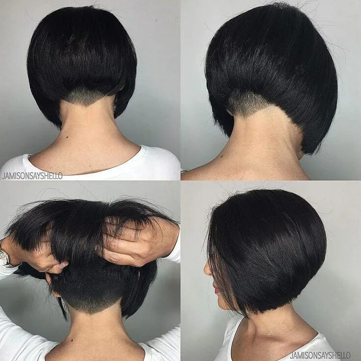 Прическа каре с поднятым затылком Pin by Tbob Hair on Undercut Bob hairstyles, Short hair styles, Hairstyle