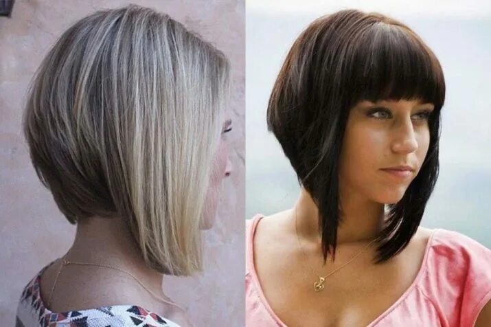 Прическа каре с удлинением с челкой Bob haircut with bangs for medium hair (52 photos) hairstyle with bangs oblique 