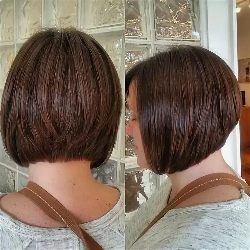 Прическа каре вид сзади фото Graduated Bob Haircut Front And Graduated bob hairstyles, Hairstyles for thin ha