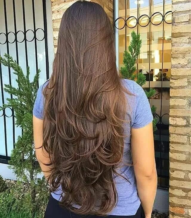 Прическа каскад на длинные волосы Cabelos Long hair styles, Long layered hair, Long layerd hair