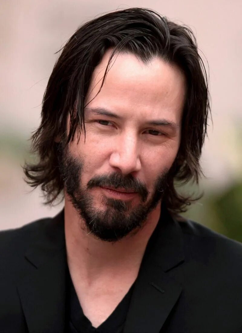 Прическа киану ривза длинная Keanu Reeves Keanu reeves, Keanu reeves beard, Widows peak hairstyles