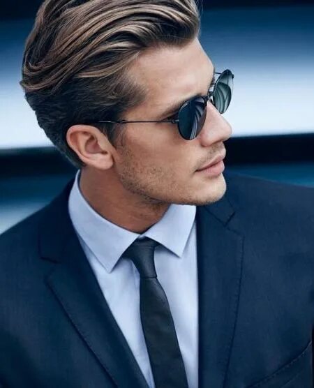 Прическа классика мужская Slicked Back Hairstyles for Men