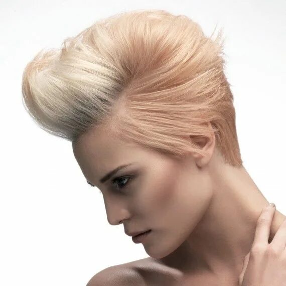 Прическа кок женская Blonde quiff hairstyle Hairstyles Faseeon.com Hot hair styles, Short hair styles