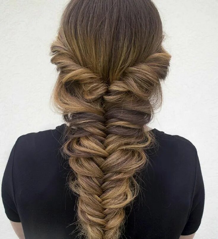 Прическа колосок на длинные волосы Pin by Крис Остин on Прически Long hair styles, Fishtail braid hairstyles, Hair 