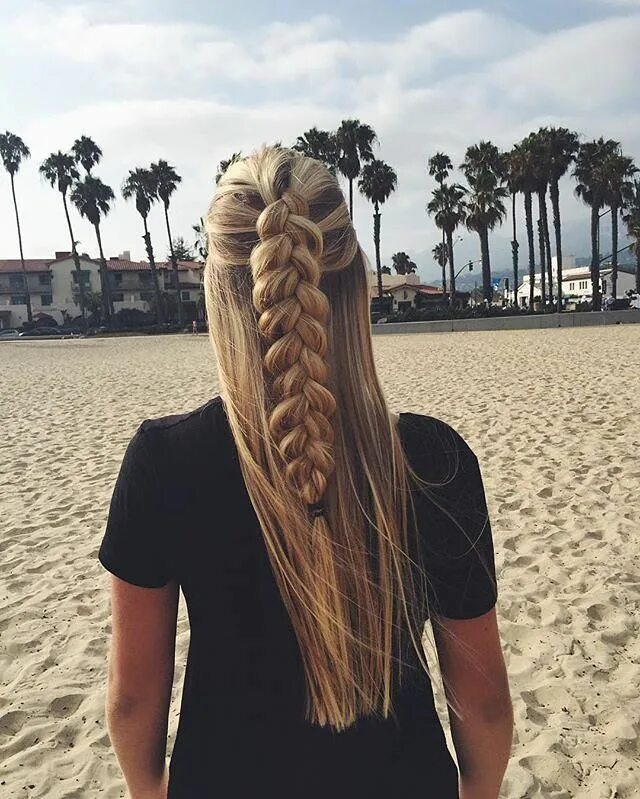 Прическа колосок на длинные волосы hairsandstyles ♡ on Instagram: "Beautiful hairstyle! Yay? credit @ffashionails #